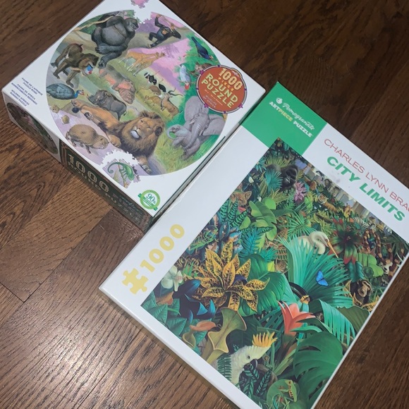 Wildlife puzzles Eeboo 1000 Wild Life of Africa and Pomegranate City Limits